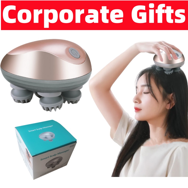 Corporate Gifts for Employees and Clients. Mini Electric Silicone Head Massager, Vibrating Hair Scalp Massager Massage Machine Corporate Gifts for Employees and Clients. Mini Electric Silicone Head Massager, Vibrating Hair Scalp Massager Massage Machine