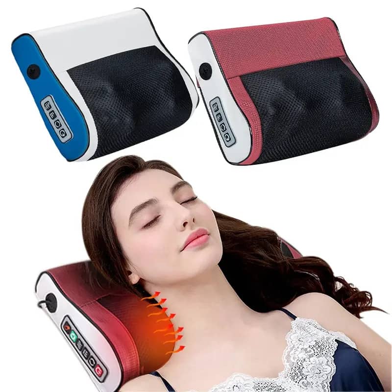 Wholesale Shiatsu Heated Neck Massage Pillow, Personalised Branded cervical spine massager with Heat engraved with your Logo