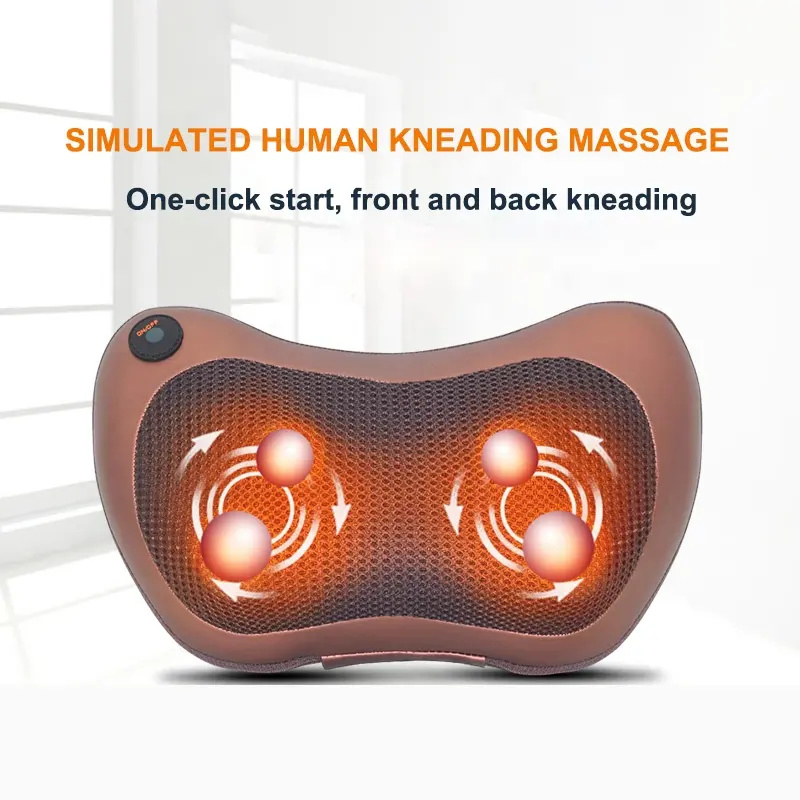 Wholesale Customized car and home massage pillow, Personalised heated back massager for car with heat engraved with your Logo