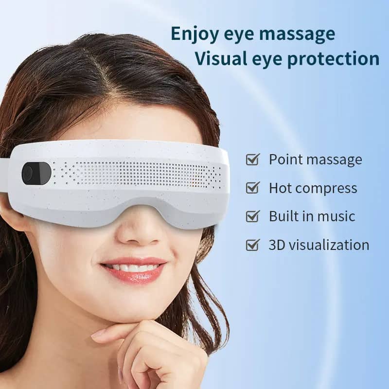 Wholesale Customized heated vibrating eye massager, Personalised Branded warm relax eye massager engraved with your Logo